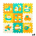 Pusle Vaip Colorbaby Mitmevärviline Plastmass EVA 90 x 90 cm Autodekomplekt 9 Tükid, osad (4 Ühikut)