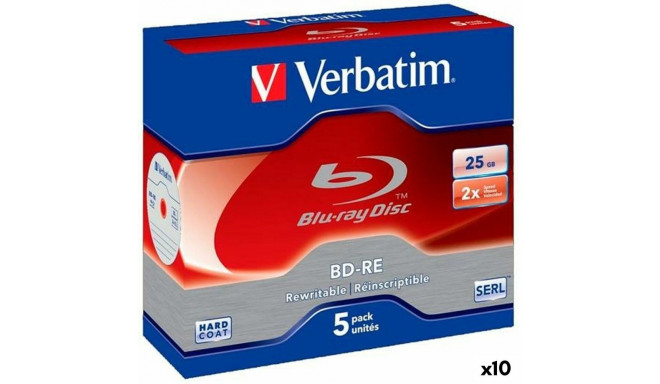 Blu-ray BD-RE Verbatim 25 GB 6x 5 Tükid (10 Ühikut)