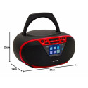 Raadio-CD-MP3-mängija Aiwa BBTU500DAB/RD Punane FM