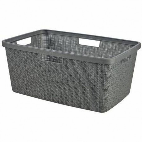 Multi-purpose basket Curver Dark grey Jute Plastic