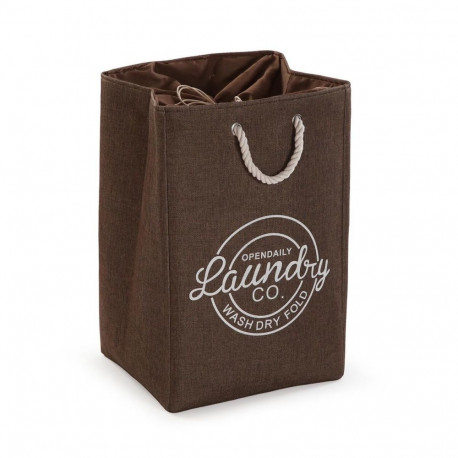 Pesukorv Versa Pruun Polüester PVC Metall EVA 30 x 55 x 36 cm