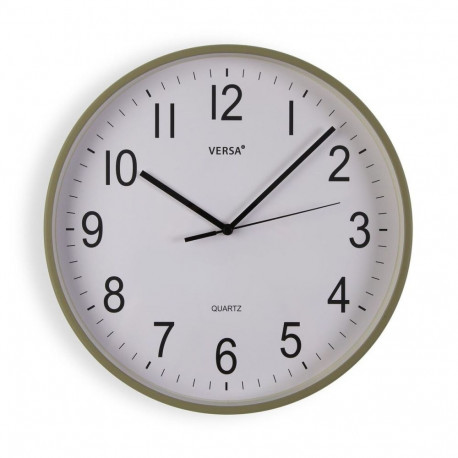 Wall Clock Versa Green Plastic 40 x 40 x 5,5 cm