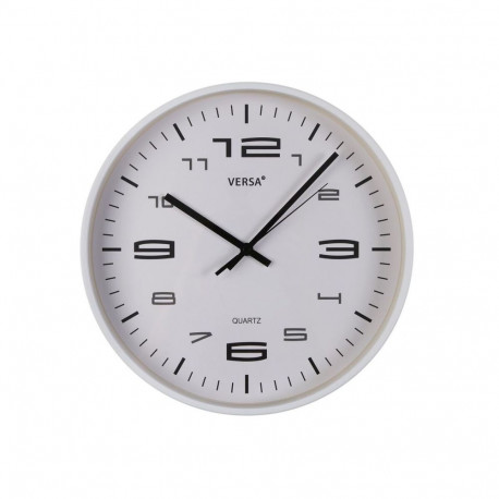 Wall Clock Versa White Plastic 25 x 25 x 4 cm