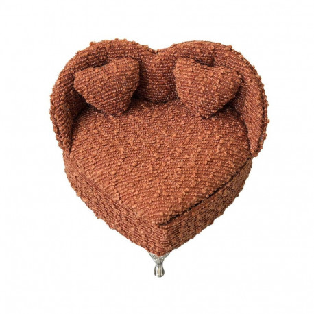 Ehteaegas Versa Punane Polüester Metall Peegel Puit MDF 16 X 13,5 X 16 CM Diivan