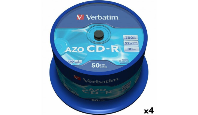 CD-R Verbatim Azo 700 MB 52x 50 Tükid, osad (4 Ühikut)