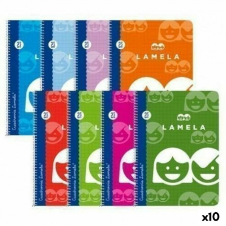 Book of Rings Lamela Multicolour Din A4 80 Sheets (10 Units)