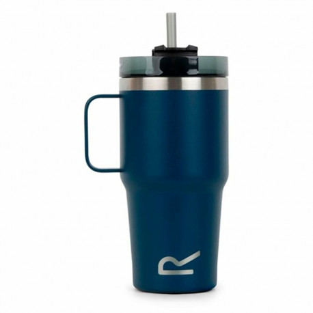 Cup with Straw Regatta Thermo Insulated Mug Dark blue 600 ml Stainless steel