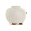 Vase Home ESPRIT White Golden Aluminium Modern 19 x 19 x 18 cm