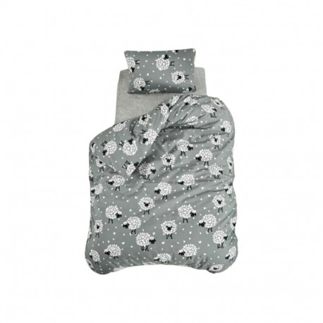 Duvet cover set Grey Super king 3 Pieces