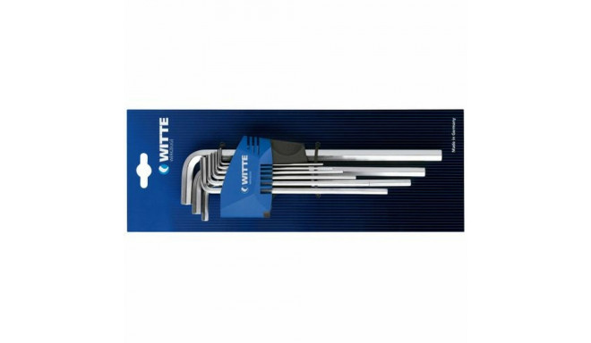 Allen Key Set WITTE 1,5-2-2,5-3-4-5-6-8-10 mm Hexagonal Allen Key Set 9 Pieces
