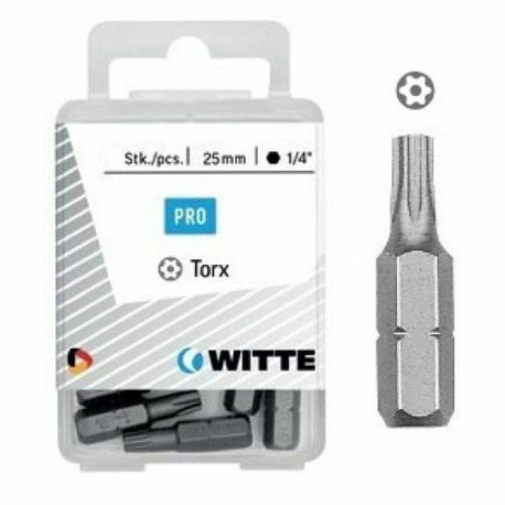 Bit set WITTE Torx TX 25 5 Units