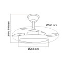 Ceiling Fan CristalRecord White Ø 55 cm Ceiling Fan CristalRecord White Ø 55 cm