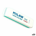 Eraser Set Milan 612 NATA White 7,8 x 2,3 x 1,2 cm 12 Pieces (25 Units)
