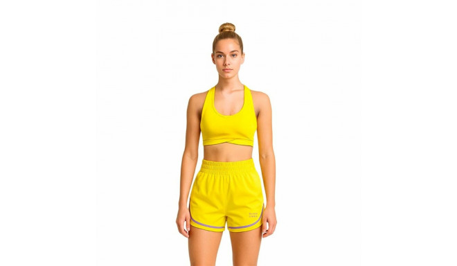 Women’s Sports Top Black Limba Yellow Fitness - M