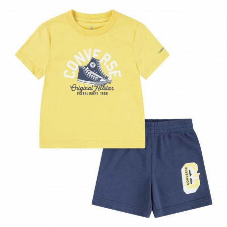 Sports Outfit for Baby Converse Cnvb Retro Remix Blue Golden - 12 Months