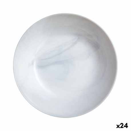 Deep Plate Luminarc Diwali Granit Marb Bicoloured Glass Ø 20 cm (24 Units)