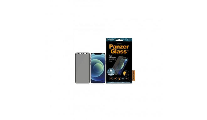 PanzerGlass E2E Super+ Microfracture antibacterial tempered glass for iPhone 12 mini - with black fr