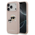 Karl Lagerfeld Apple iPhone 17 Pro Liquid Silicone Double Heads MagSafe Case Pink