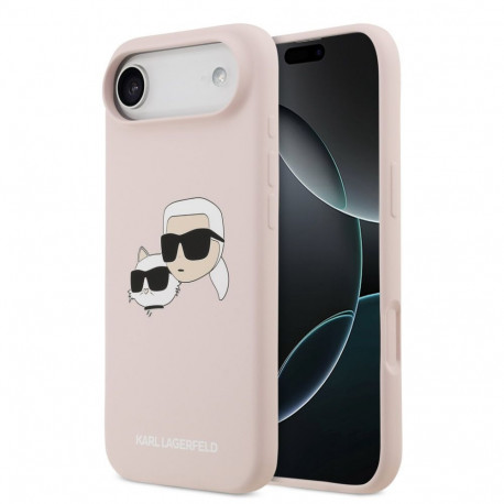 Karl Lagerfeld Apple iPhone Air Liquid Silicone Double Heads MagSafe Case Pink