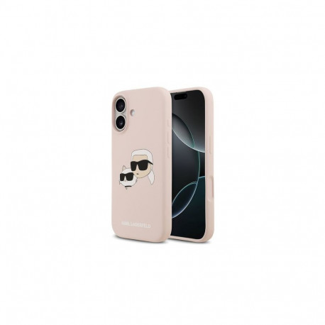 Karl Lagerfeld Apple iPhone 17 Liquid Silicone Double Heads MagSafe Case Pink