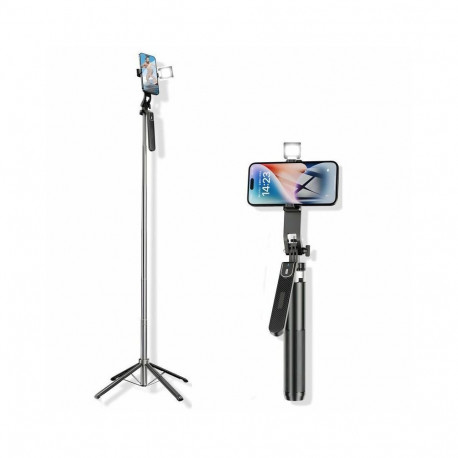 Elight P185S Super Long 1.8m Selfie Stick Tripod with Smarthone / 3/4 screw fix & Shutter Button Bla