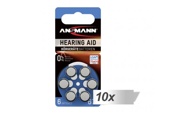 10x6 Ansmann tsink-õhk 675 (PR44)