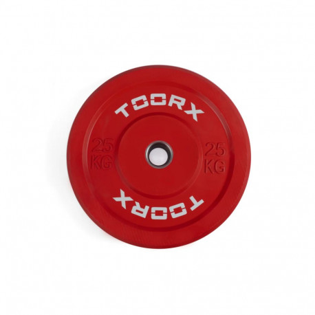 Raskusketas TOORX Bumper Plate Challenge, punane, 50 mm, 25 kg