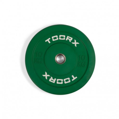Raskusketas TOORX Bumper Plate Challenge, roheline, 50 mm, 10 kg