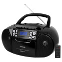 Cassette player with CD, BT Sencor, black
