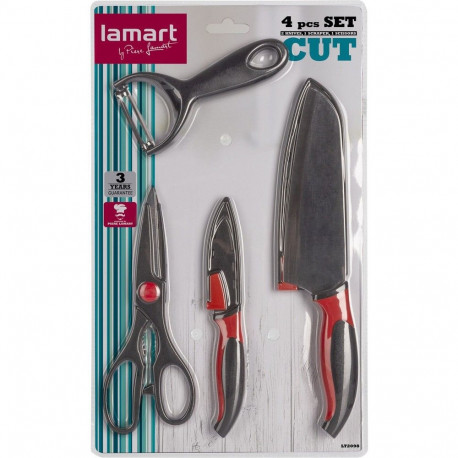 4 pc. set- 2 knives,a scraer and scissors Lamart