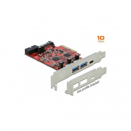 DeLOCK PCIe x4> 1x USB-C / 2xUSB-A / 1xUSB3.0
