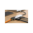 D-Link DUB-M520 USB-C hub with Ethernet and power delivery, USB hub (silver)