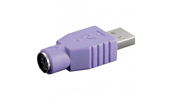 USB 2.0 Adapter, USB-A Stecker > PS/2 Buchse (violett, für Kombo Tastatur)
