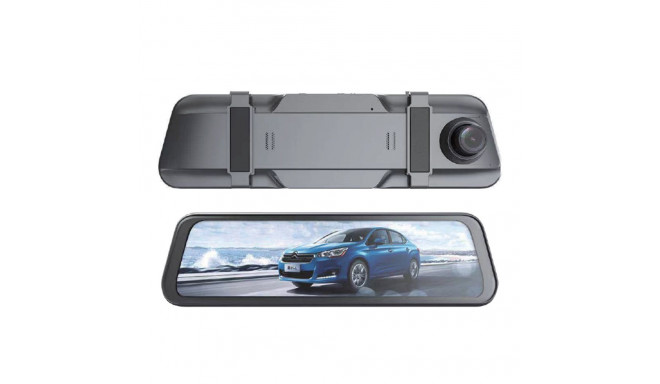 Car DVR911 Mirror Video Recorder Full HD G-sensor with Rear View Camera - Gray