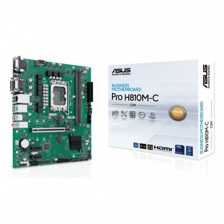 ASUS PRO H810M-C-CSM Intel H810 LGA 1851 (Socket V1) micro ATX emaplaat