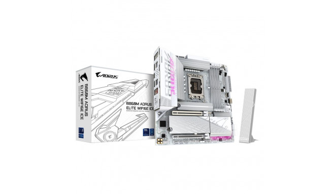 GIGABYTE B860M AORUS ELITE WF6E ICE emaplaat - Intel Core Ultra seeria protsessoritele, 12+1+2+1 faa