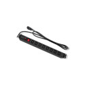 Qoltec 53998 toiteplokk RACK 19" jaoks | 1U | 10A | PDU | 8xIEC C13 | 2m