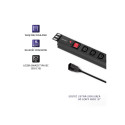 Qoltec 53998 Power strip for RACK 19" | 1U | 10A | PDU | 8xIEC C13 | 2m