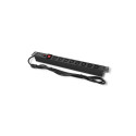 Qoltec 53998 Power strip for RACK 19" | 1U | 10A | PDU | 8xIEC C13 | 2m