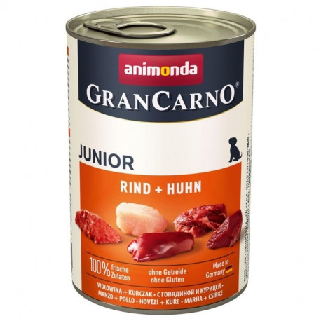 ANIMONDA GranCarno Junior veiseliha ja kana märg koeratoit 400g