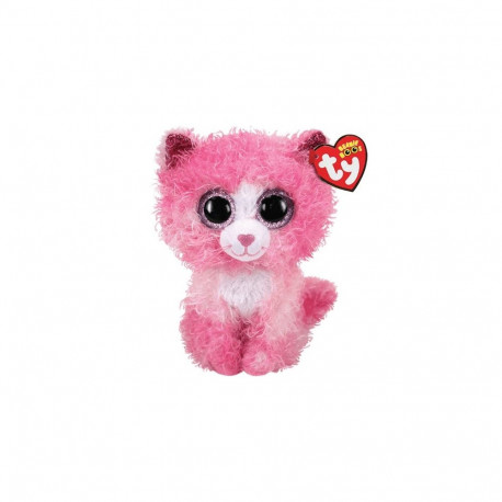 Maskotka ty kot różowy z kręconymi włosami reagan 24 cm