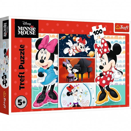 Trefl pusle 16517, 100 osa, lõbus Minnie, Disney Minnie Hiir