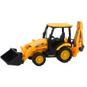 Koparka z Dwoma Łyżkami Ruchomy Pojazd Budowlany Żółta Koparka z Dwoma Łyżkami Ruchomy Pojazd Budowlany Żółta