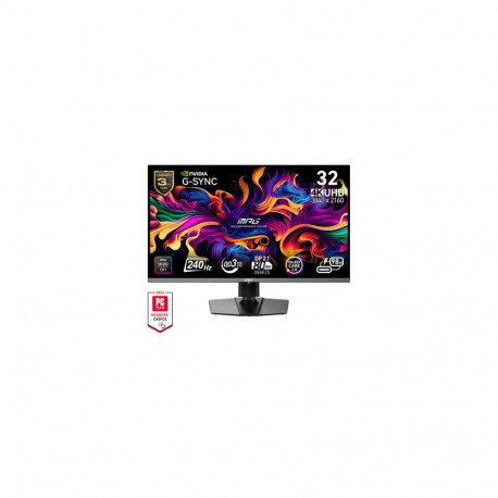 MSI MPG 322URX QD-OLED computer monitor 80 cm (31.5") 3840 x 2160 pixels 4K Ultra HD Black