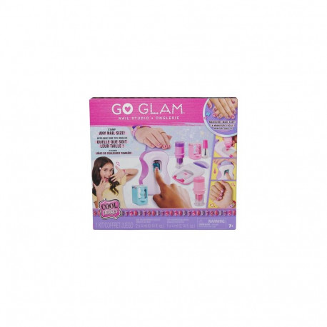 Cool Maker , GO GLAM Studio Nail Kit, Style 200 Nails, 4 Designs, 2 Polish Applicators & Mask (P