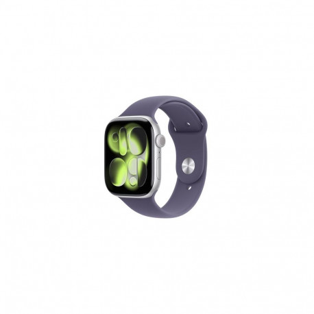 Apple Watch Series 11 GPS + Cellular 46mm Silver Aluminium Case with Purple Fog Sport Band - M/L