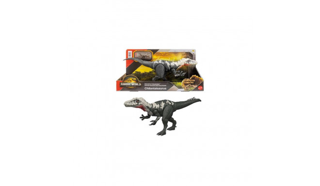 Jurassic World Rebirth Gigantic Thrashers Chilantalsaurus Dinosaur Figure Toy, Dual Attack