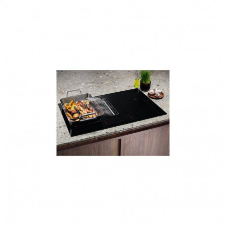 Electrolux KCC84453CK Black Built-in 84 cm Zone induction hob 4 zone(s) Built-in hood