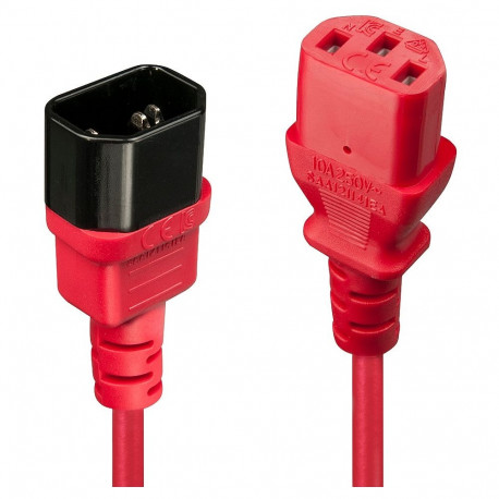 "LINDY IEC-Netzverlängerung C14 - C13 rot 2m"
