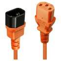"LINDY IEC-Netzverlängerung C14 - C13 orange 1m"